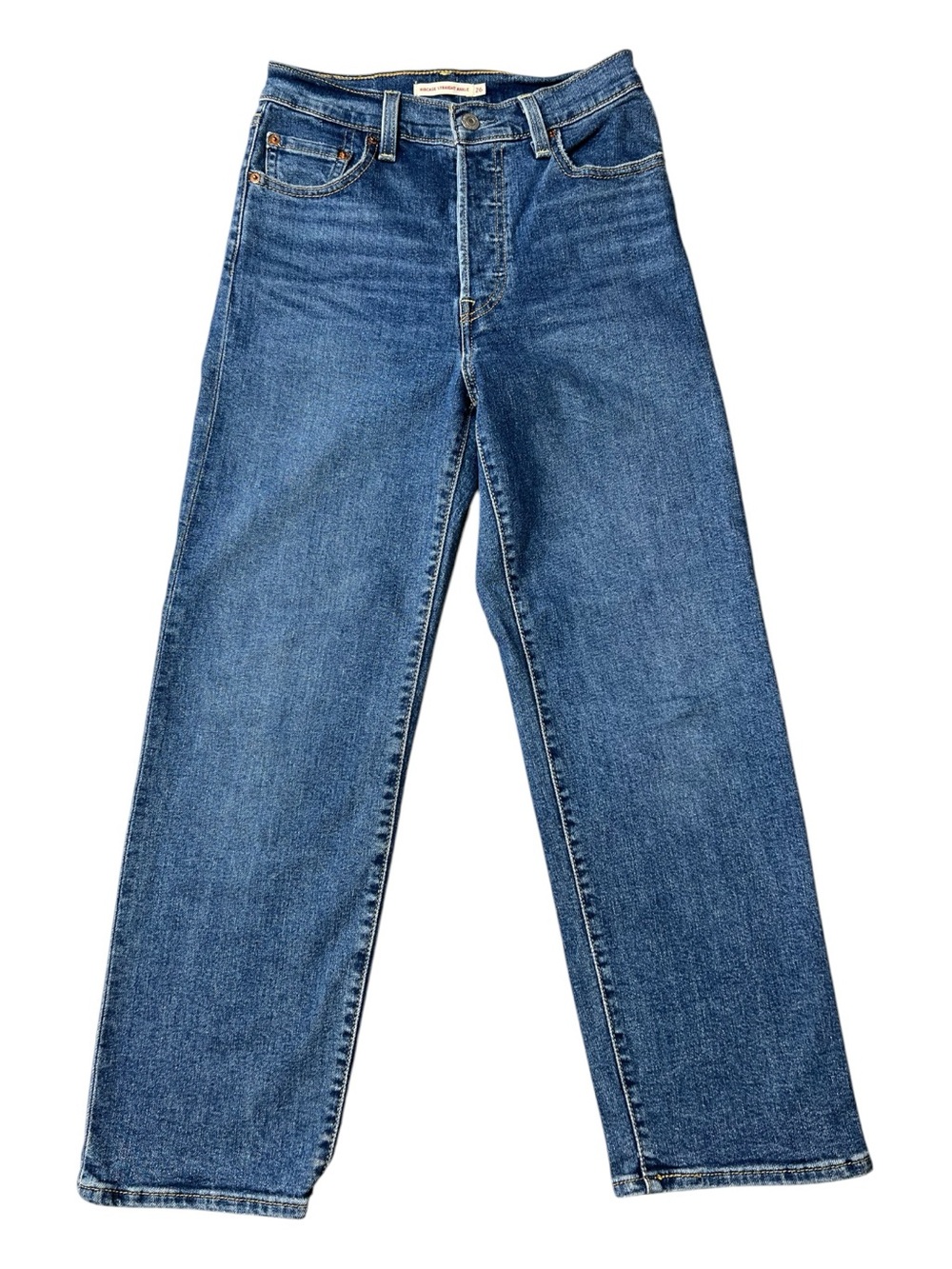 Levi’s Women’s Ribcage Straight Ankle Button Fly Denim Jeans 26x27